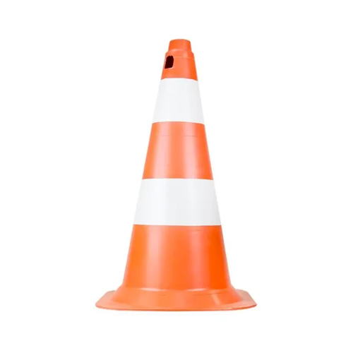 Cone de PVC 50cm Laranja e Branco