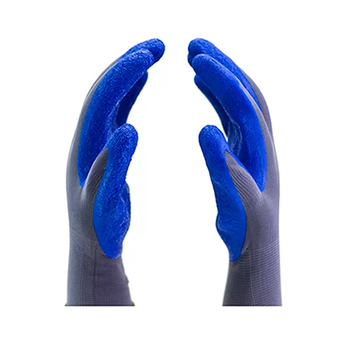 Luva Tricotada Emborrachada SS1005 Azul